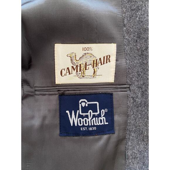 Woolrich Women’s Camel Hair Gray Blazer Button Sport Jacket Vintage Size 16 - Picture 9 of 10